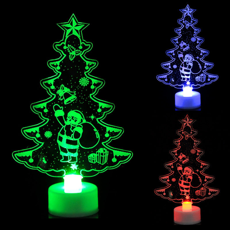 Colorful glowing Christmas tree ornament with automatic color-changing light displayed against a festive background Main image