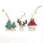 Faith-inspired wooden ornament with Christmas tree motif for seasonal display