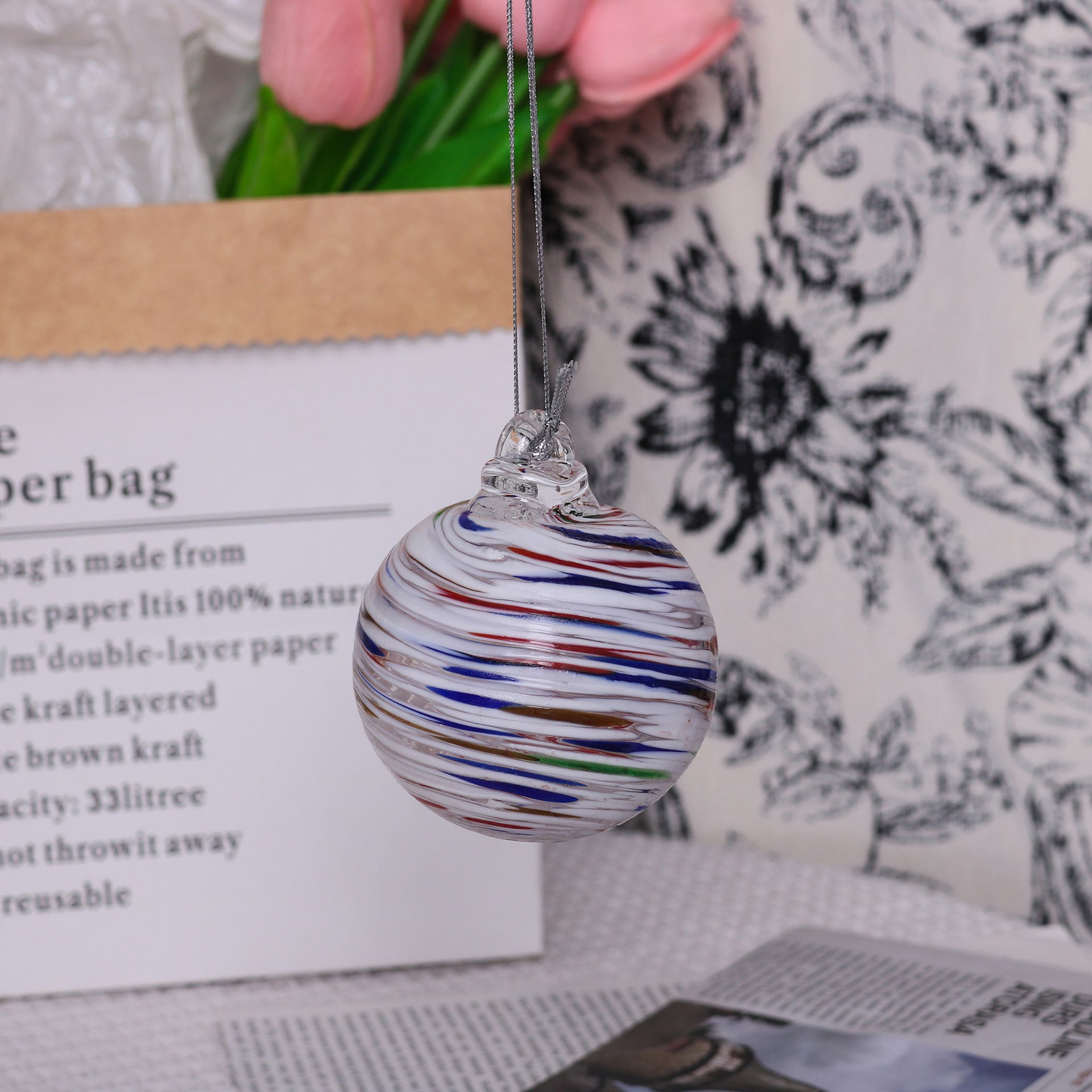 Hand-Blown Glass Christmas Bauble Ornaments Secondary image