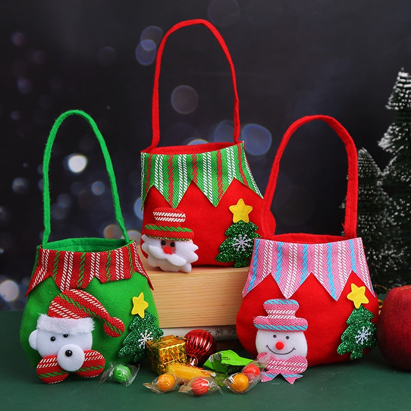 Deer pattern Christmas cloth pouch set