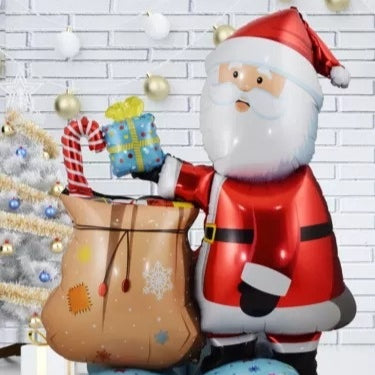 Christmas balloon arrangement with Santa Claus design for holiday festive decor Main image