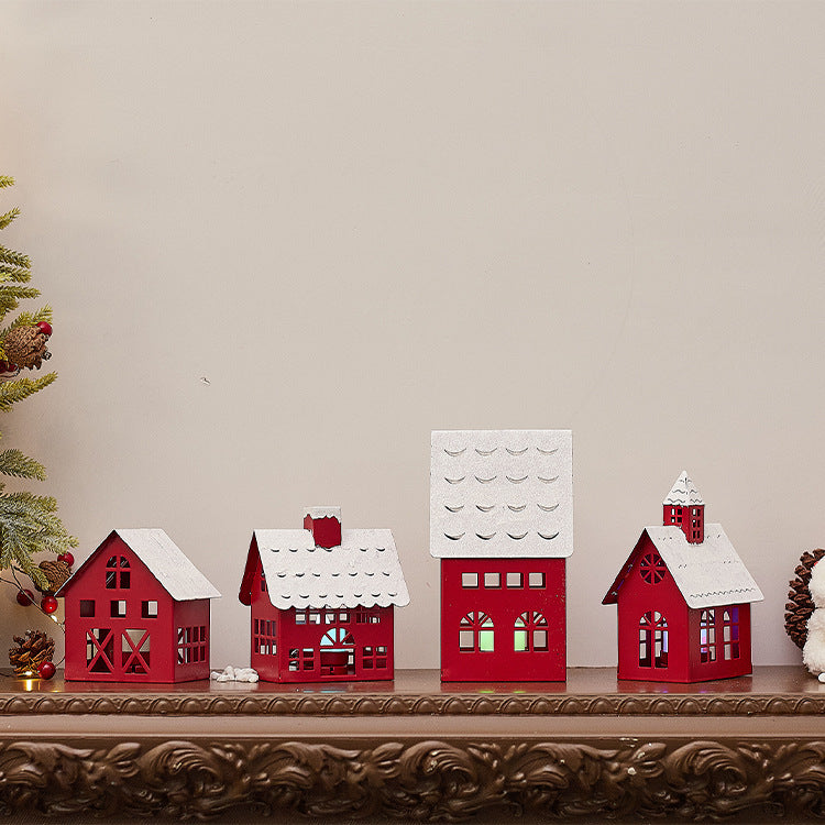 Minimalist wrought iron candlestick enhancing holiday ambiance