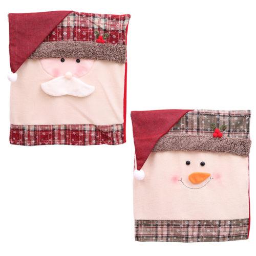 Christmas chair cover with Santa hat decoration