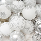 Durable PVC silver ornament for festive Christmas tree decoration