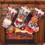 Christmas knitted doll gift bag with soft fabric texture