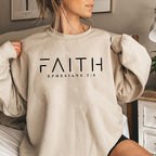 Faith Bible Verse Pullover Sweatshirt long sleeve design