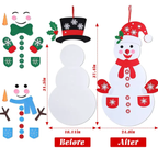 Felt snowman set components including pockets and buttons