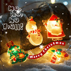 Festive Christmas light chain creating warm glow for seasonal gathering space