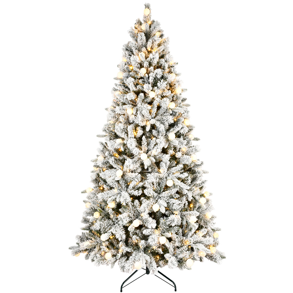 Full Christmas tree with warm lighting atmosphere
