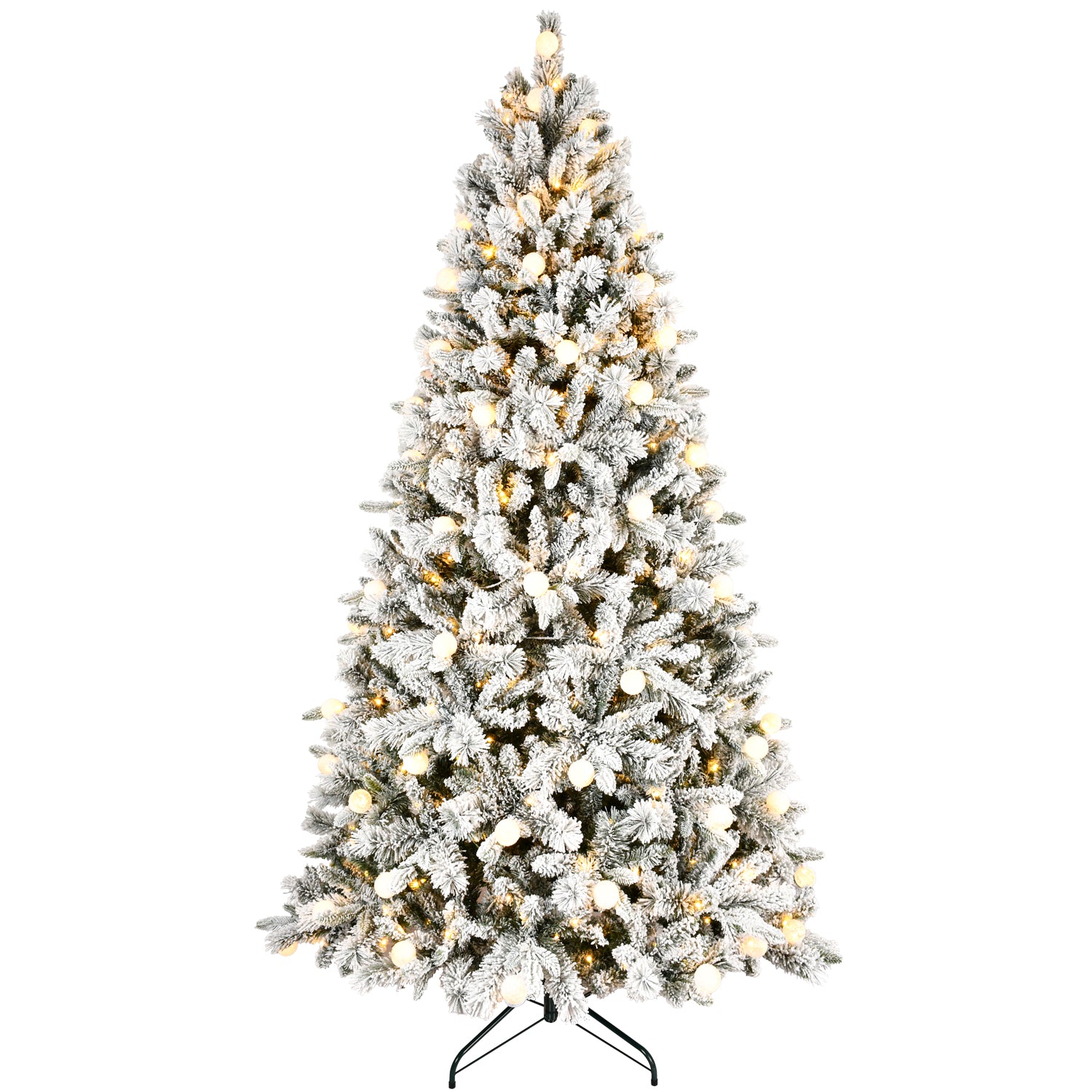 Full Christmas tree with warm lighting atmosphere