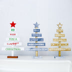 Creative wooden letter ornament collection display