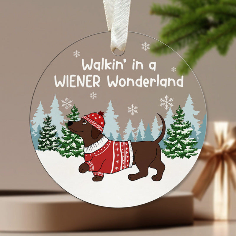 Holiday faith pendant featuring a Christmas tree silhouette