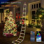 Santa ladder Christmas decoration for garden and outdoor use