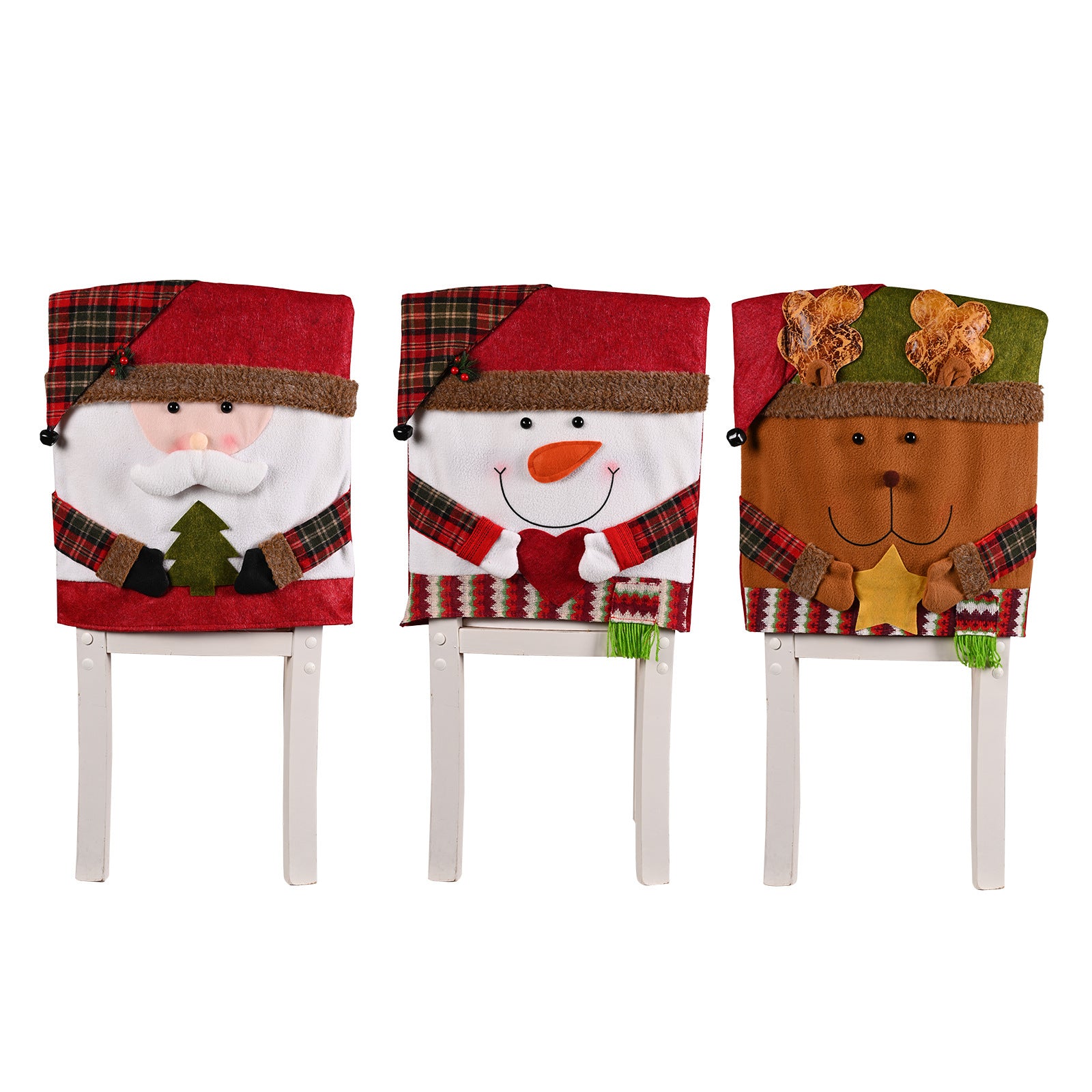 Christmas chair cover featuring endearing snowman character in fleece
