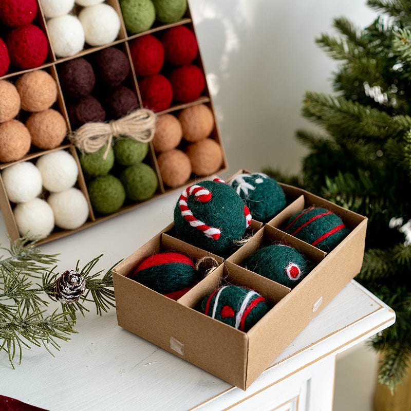 Felt snowflake balls for Christian Christmas tree