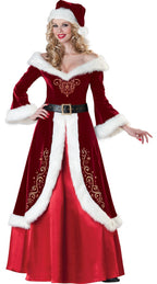 Red and white Christmas princess dress with elegant styling