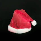 Christmas hat with soft glowing lights in festive setting