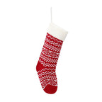 Holiday-themed socks featuring traditional Christmas design for winter decor