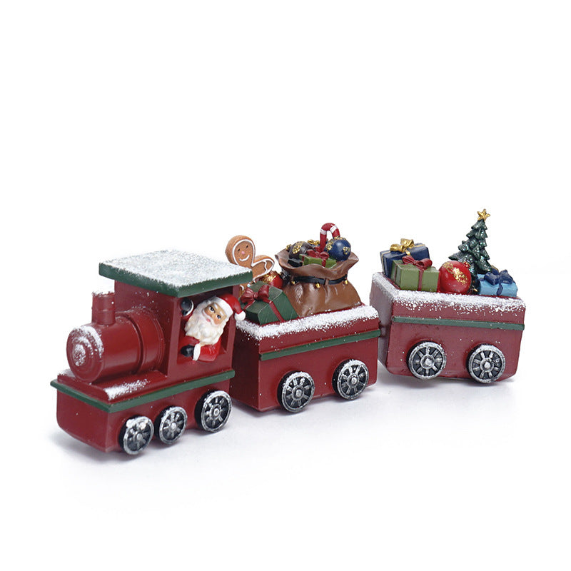 Resin Christmas train ornament with gingerbread theme