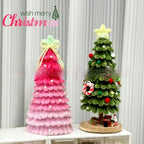Small mini decorative twist bar Christmas tree in festive style