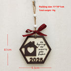 Wooden Christmas pendant ornament with natural grain texture for faith-based holiday decor