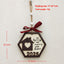 Wooden Christmas pendant ornament with natural grain texture for faith-based holiday decor