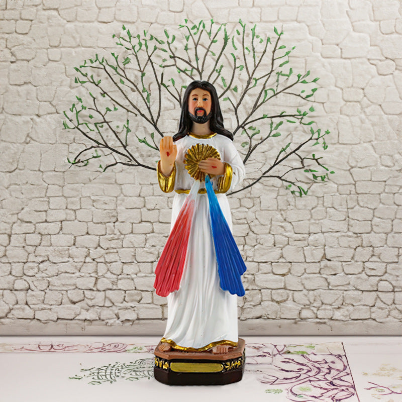 Holy family resin figurines for Christmas and Advent decor