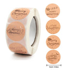 Christmas gift wrap stickers roll package for holiday preparation