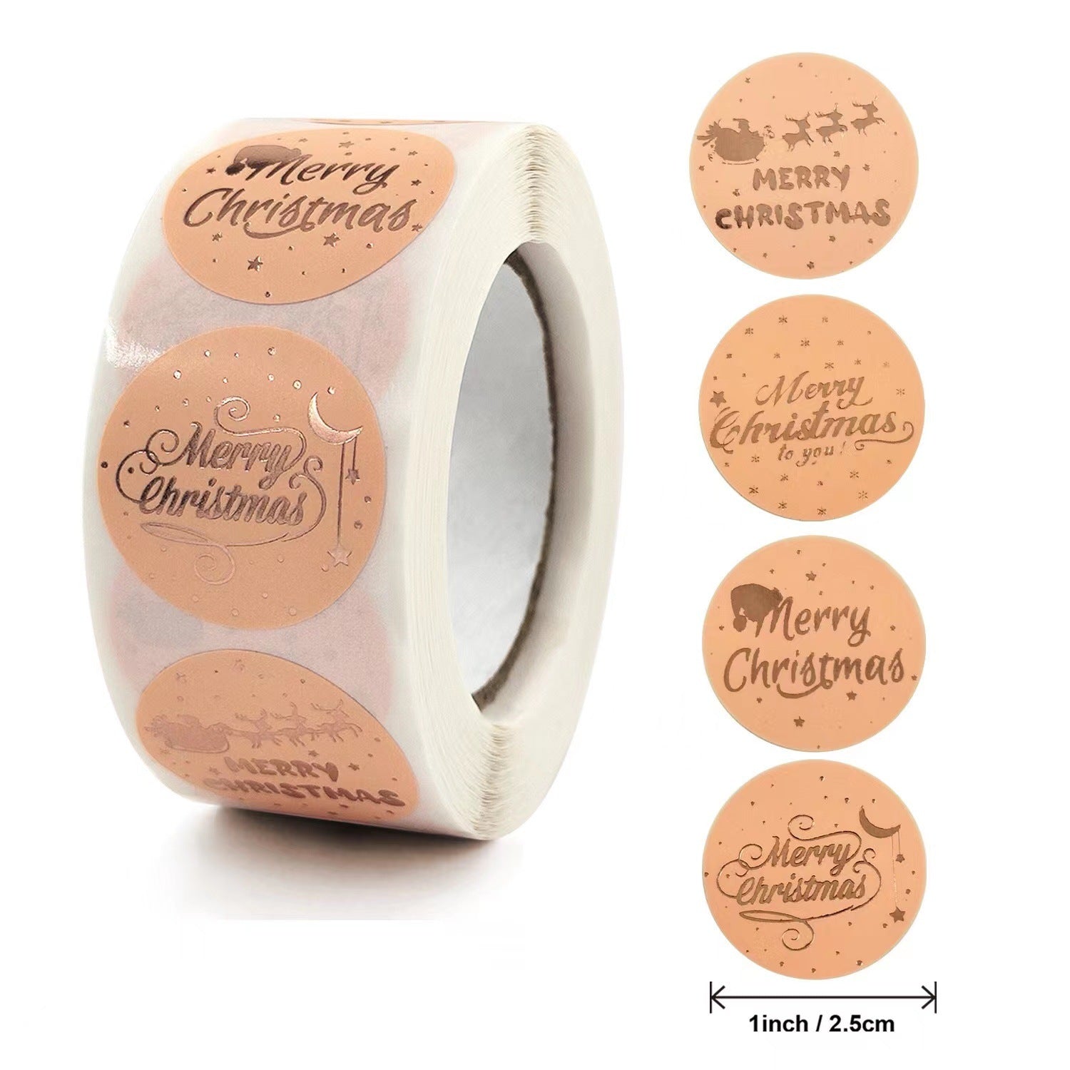 Christmas gift wrap stickers roll package for holiday preparation
