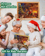 Christmas countdown puzzle in decorative gift box ready for giving