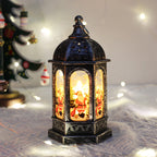 Hexagonal retro silver old man Christmas night lamp ornament