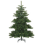 Close-up of PVC Christmas tree branches showing realistic evergreen texture