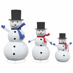 Holiday snowman family for indoor and outdoor display