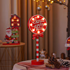 Wooden Christmas house-shaped decorative light with warm illumination