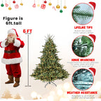 Pre-lit Christmas tree showing warm white light glow