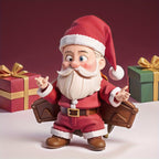 Close-up detail of White Beard Christmas Resin Figure showcasing classic holiday design
