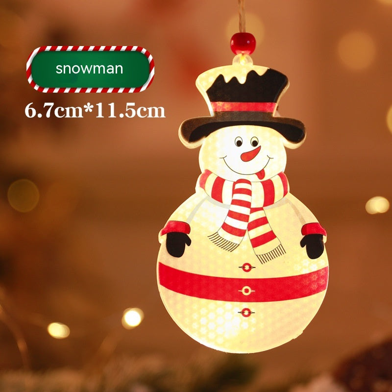 Snowflake Christmas light shape glowing softly