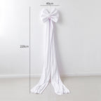 Large decorative bow crafted in velvet fabric for Christmas mantel or tree