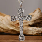 925 sterling silver Jesus cross pendant for men featuring bold masculine design