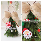 Festive mini Christmas tree ornament for home seasonal display