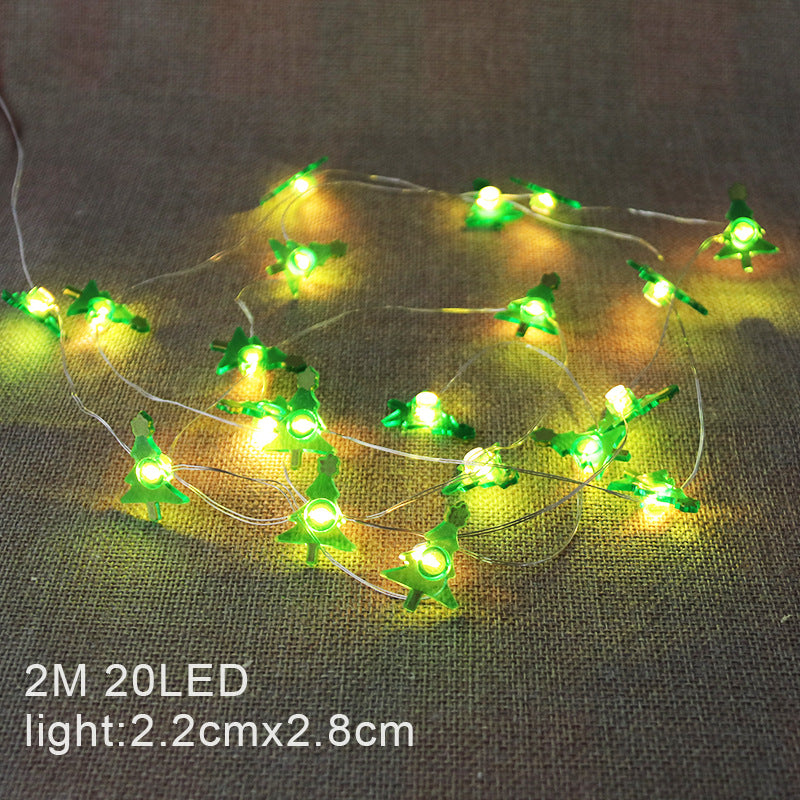 Copper wire Christmas string lights with LED holiday motifs for festive home decoration Main image