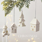 Mini Ceramic Christmas Tree Pendant - Christian Home Decor - Christian Jewelry