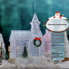 Luminous Crystal House illuminated with warm Christmas colors