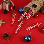 Christmas gourd ball ornament with decorative finish detail