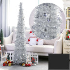 Festive Christmas garland with decorative bow for window or wall display