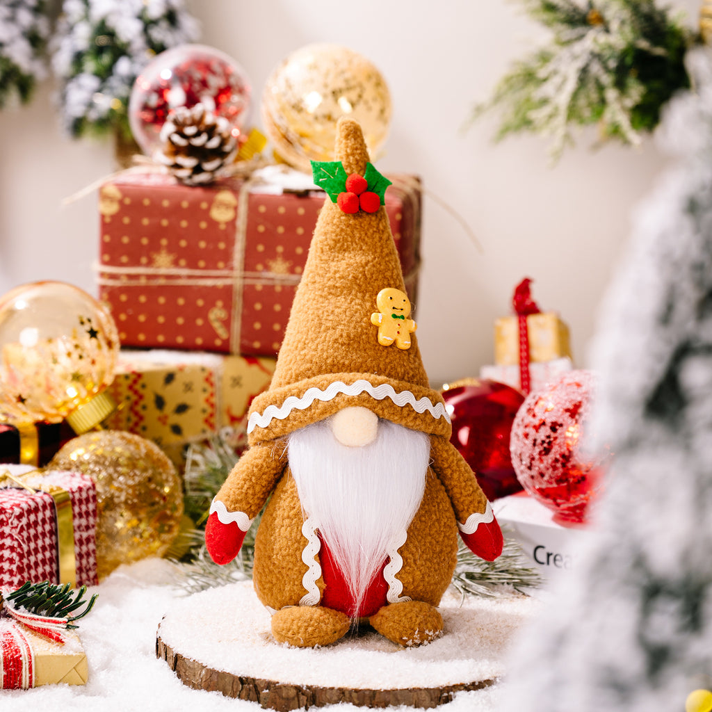 Gingerbread man printed fabric Christmas ornament