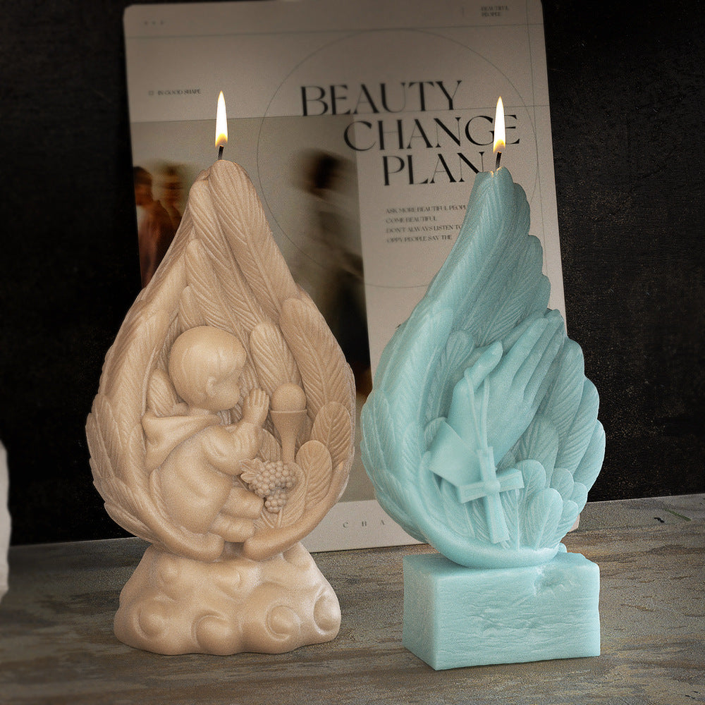 Silicone candle making mold for faith-based crafters