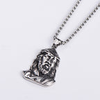 Jesus necklace on steel chain for daily wear