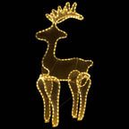 Weather-resistant illuminated reindeer for outdoor Christmas porch display
