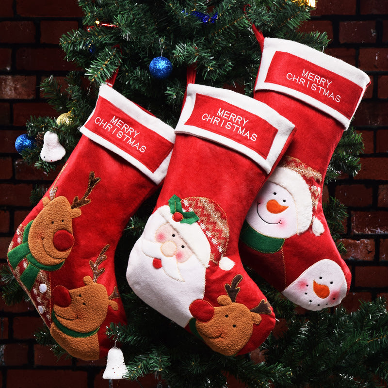 Non-woven fabric Christmas pendant with cheerful seasonal motifs for holiday display